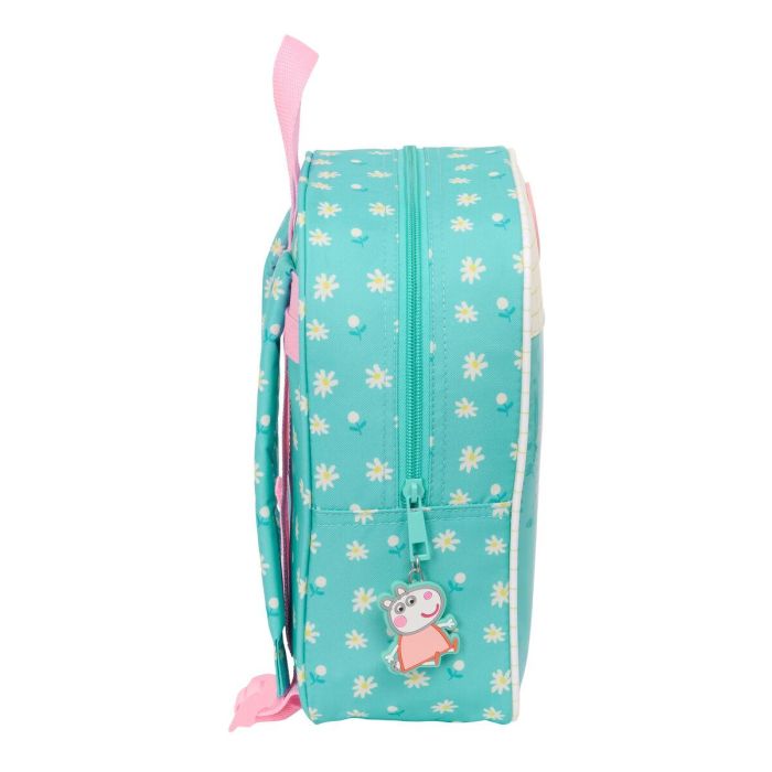 Mochila Infantil Peppa Pig Pretty flowers Amarillo Menta 22 x 27 x 10 cm 2