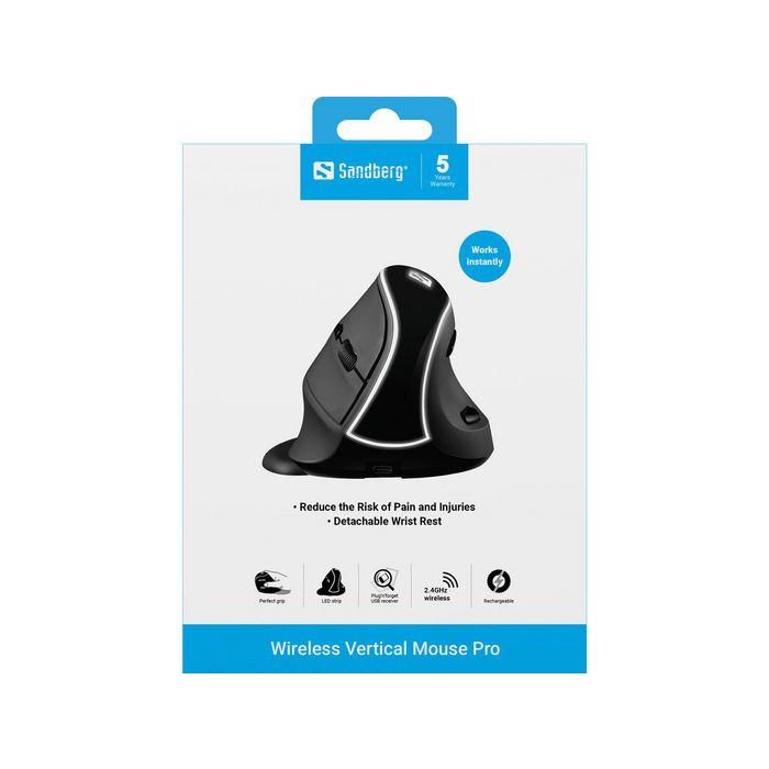 Sandberg Wireless Vertical Mouse Pro Ratón Ergonómico Inalámbrico Recargable 8 Sandberg Wireless Vertical Mouse Pro Ratón Ergonómico Inalámbrico Recargable 8
