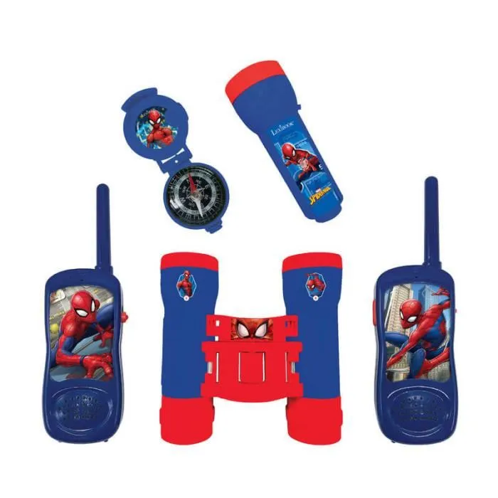 Lexibook Spider-Man Kit de Aventurero Walkie-Talkie 120m Binoculares Linterna Brújula 0 Lexibook Spider-Man Kit de Aventurero Walkie-Talkie 120m Binoculares Linterna Brújula 0