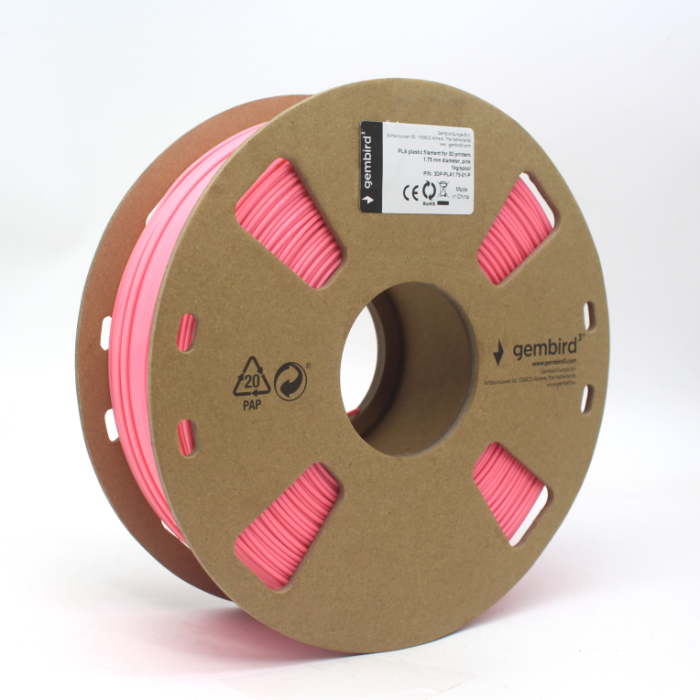 Gembird 3DP-PLA1.75-01-P Filamento PLA para Impresora 3D Rosa 1,4 kg