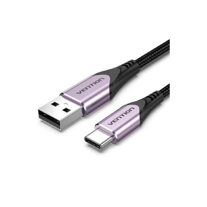 Cable USB 2.0 Tipo-C Vention CODVH/ USB Tipo-C Macho - USB Macho/ 480Mbps/ 2m/ Purpura