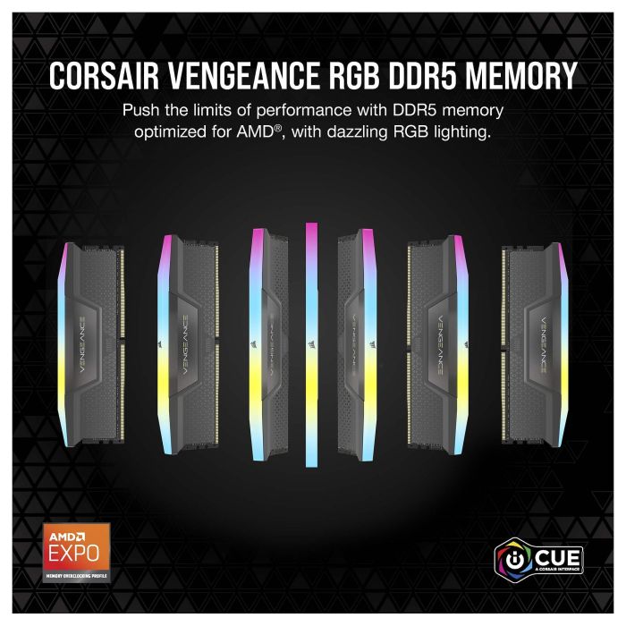 Corsair 32GB DDR5 6000MHz CL36 Vengeance RGB Kit (2x16GB) PC