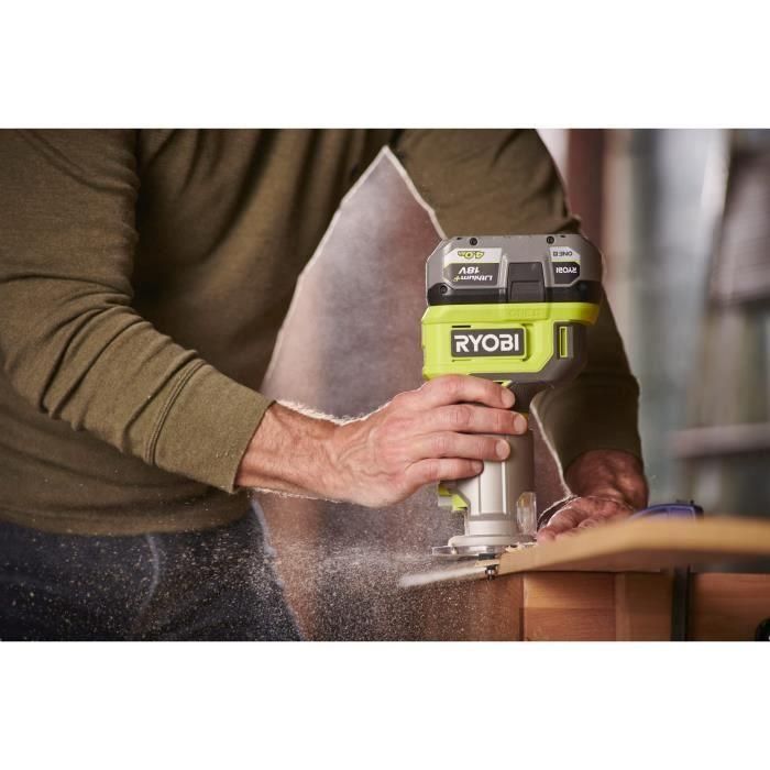 Overcrime a madera de 18 V - 30,000 rpm - Alicates de 6 mm - Carrera de cuna de 38 mm - Entregado con alicates de 1 6 mm, 1 Menge de corte, llave, guía 1 Overcrime a madera de 18 V - 30,000 rpm - Alicates de 6 mm - Carrera de cuna de 38 mm - Entregado con alicates de 1 6 mm, 1 Menge de corte, llave, guía 1
