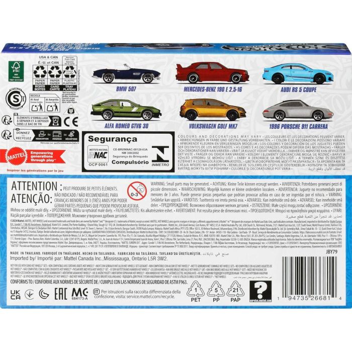 Hot Wheels Multipack Euro Style Coche Pequeño JBY79 1 Hot Wheels Multipack Euro Style Coche Pequeño JBY79 1