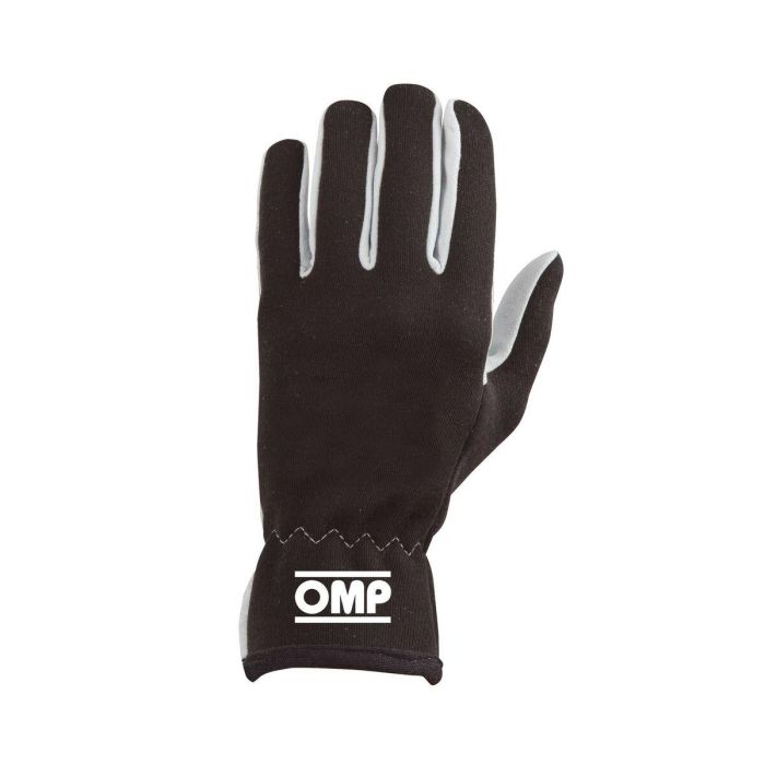 Omp OMPIB0-0702-A01-071-XL Guantes Rally Negro Talla XL, Palma Ante Gris, Dorso Nomex, Homologación ISO 6940