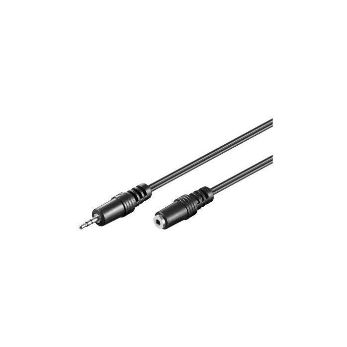 MicroConnect 33723 - Cable de extensión de audio 2.5mm Macho a Hembra 2 metros para auriculares y smartphones