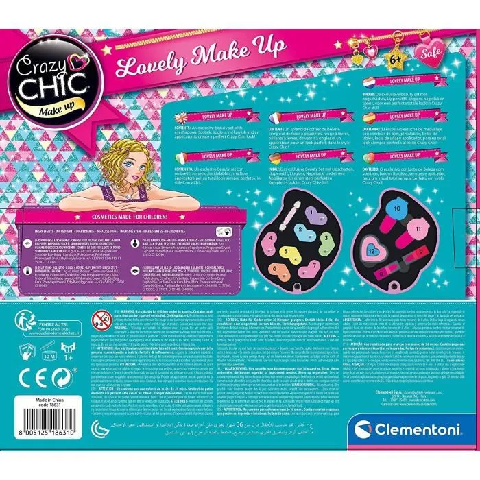 Clementoni 18642 Paleta de Maquillaje Sirene Crazy Chic 2