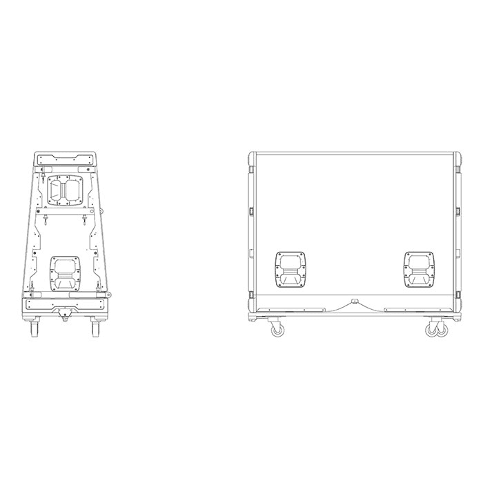 JBLPRO Tapa de Accesorio y Plataforma con Ruedas, Ancho 20 cm, Alto 6 cm, Largo 49 cm