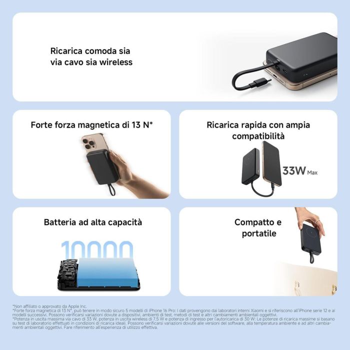 Powerbank Xiaomi WPB1007MI 10000 mAh Gris 10 Powerbank Xiaomi WPB1007MI 10000 mAh Gris 10