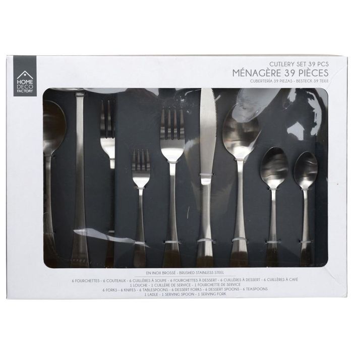 Home Deco Factory Cubertería 39 Piezas Acero Inoxidable 1