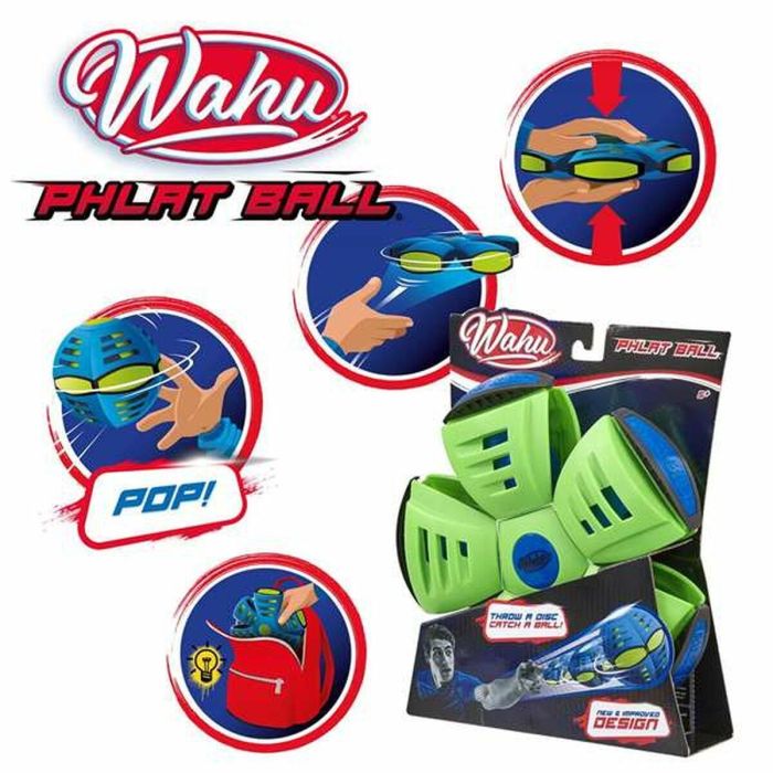 Pelota wahu phlat ball. lanza como disco y recoge como pelota. 24x6x27 cm - modelos surtidos 9