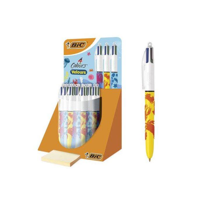 Boligrafo De 4 Colores Bic Terciopelo Bote De 30