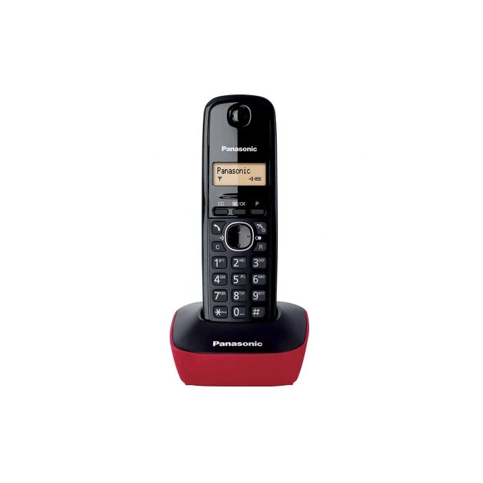 Panasonic Teléfono Inalámbrico DECT KX-TG1611SPR Negro y Rojo 1 Panasonic Teléfono Inalámbrico DECT KX-TG1611SPR Negro y Rojo 1
