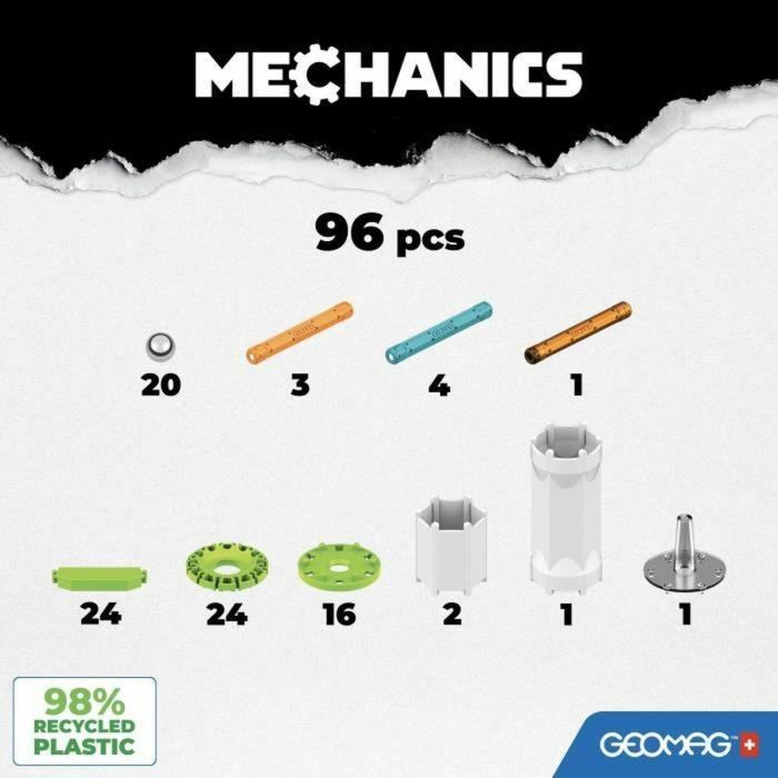 Geomag GEO1696496370742 756 Volantes de Inercia Reciclados Movimiento Mecánico 96 Piezas 5 Geomag GEO1696496370742 756 Volantes de Inercia Reciclados Movimiento Mecánico 96 Piezas 5