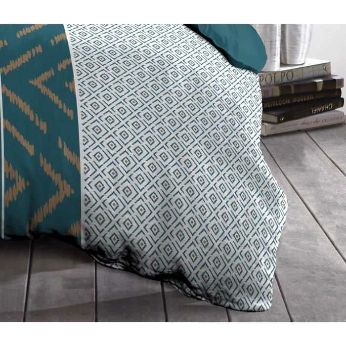 Funda nórdica Microfibra ETHNO 220x240cm y 2 fundas de almohada 63x63cm Duck Blue 2 Funda nórdica Microfibra ETHNO 220x240cm y 2 fundas de almohada 63x63cm Duck Blue 2