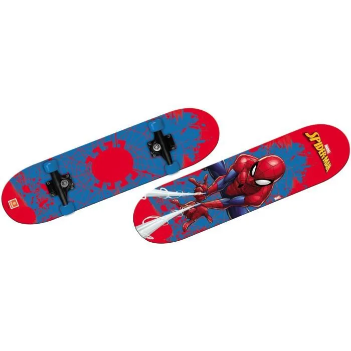 Mondo Spiderman Monopatín para Niños - A Partir de 3 Años - Patineta de Madera con Ruedas de PVC para Primeras Sensaciones de Deslizamiento Urbano 1