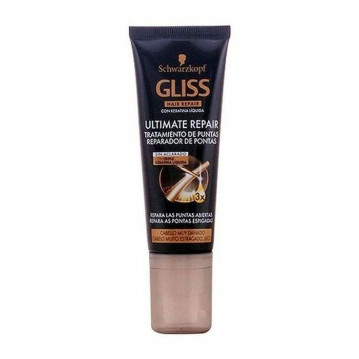 Schwarzkopf Mass Market GLISS ULTIMATE REPAIR reparador puntas abiertas con keratina líquida 50 ml