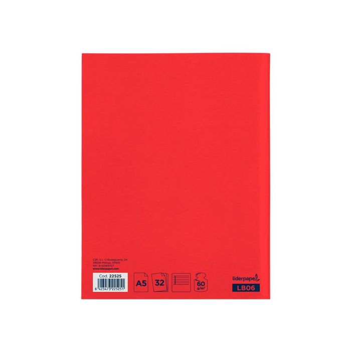 Libreta Liderpapel Smart A5 32 Hojas 60 gr-M2 Horizontal Con Margen 3