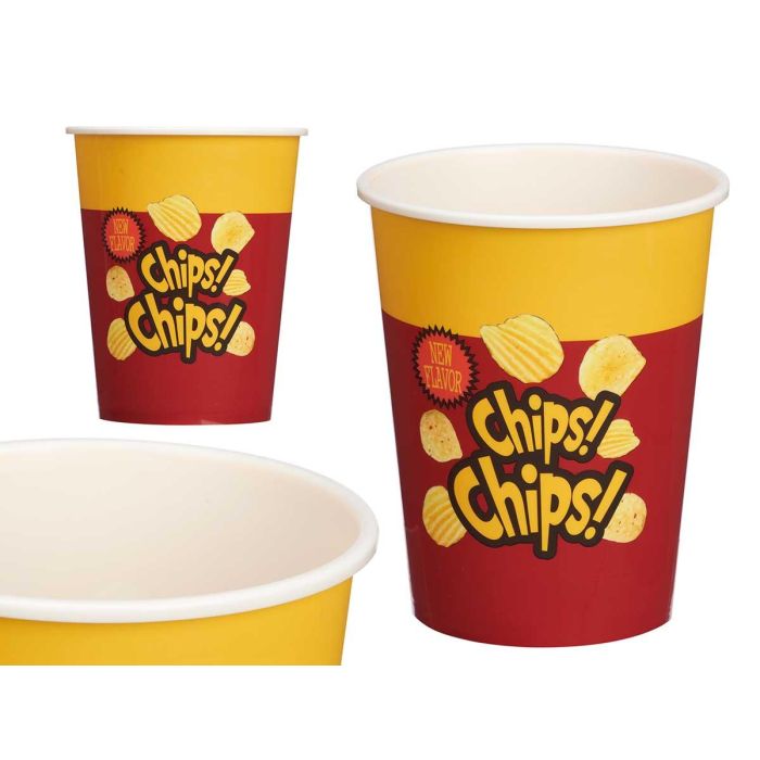 Cubo Chips S Leknes 15x18x15 cm, plástico, colores rojo, blanco, amarillo (36 Unidades) Cubo Chips S Leknes 15x18x15 cm, plástico, colores rojo, blanco, amarillo (36 Unidades)