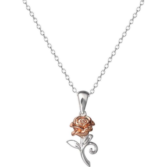 PEERS HARDY Colgante Rosa La Bella y la Bestia Disney Plata 925 2