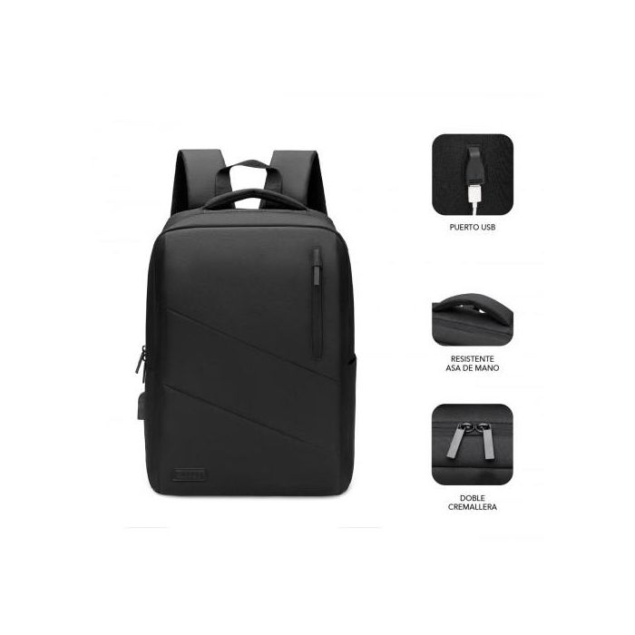Mochila con Power Bank y Compartimento para Tablet y Portátil Subblim Oxford 1 Mochila con Power Bank y Compartimento para Tablet y Portátil Subblim Oxford 1