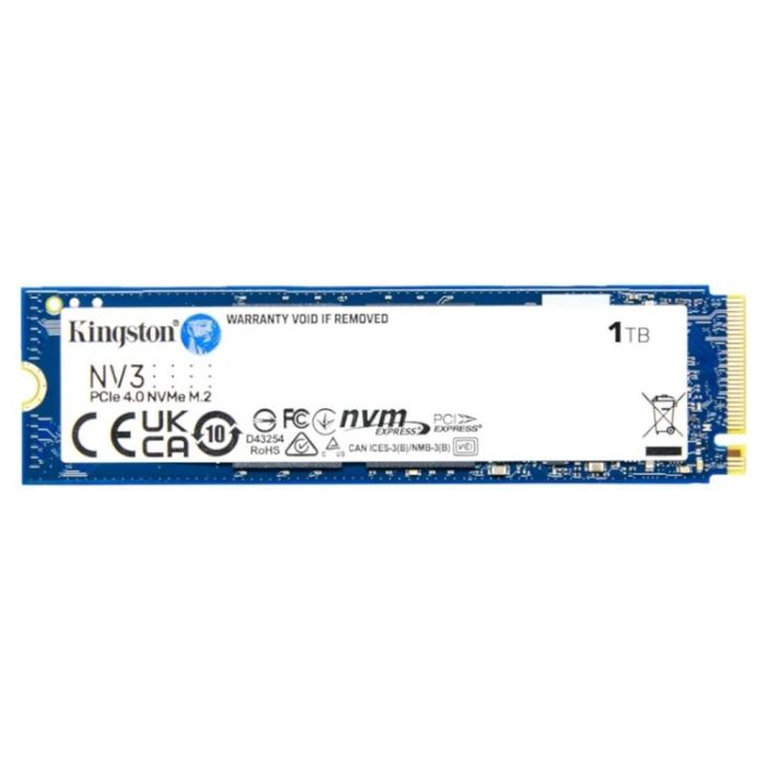 Kingston Technology NV3 1 TB PCI Express 4.0 3D NAND Kingston Technology NV3 1 TB PCI Express 4.0 3D NAND