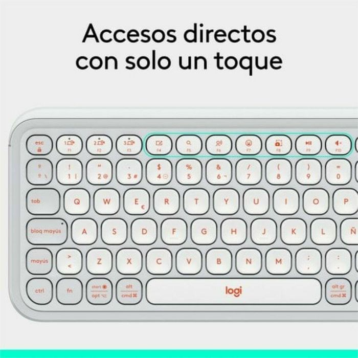 Logitech Teclado Inalámbrico Pop Keys Compacto, Multi-Dispositivo, Teclas Personalizables para Windows y Mac 14