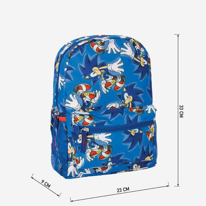 Mochila Infantil Sonic Azul 23 x 33 x 9 cm 10 Mochila Infantil Sonic Azul 23 x 33 x 9 cm 10