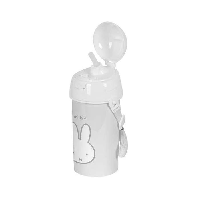 Botella con Tapa y Pajita Miffy Niebla Gris PVC 500 ml 1 Botella con Tapa y Pajita Miffy Niebla Gris PVC 500 ml 1