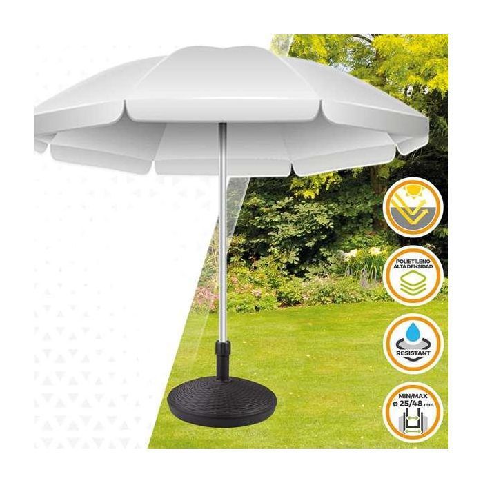 Base de parasol 30 l color: antracita ø58x15cm ipae progarden 1