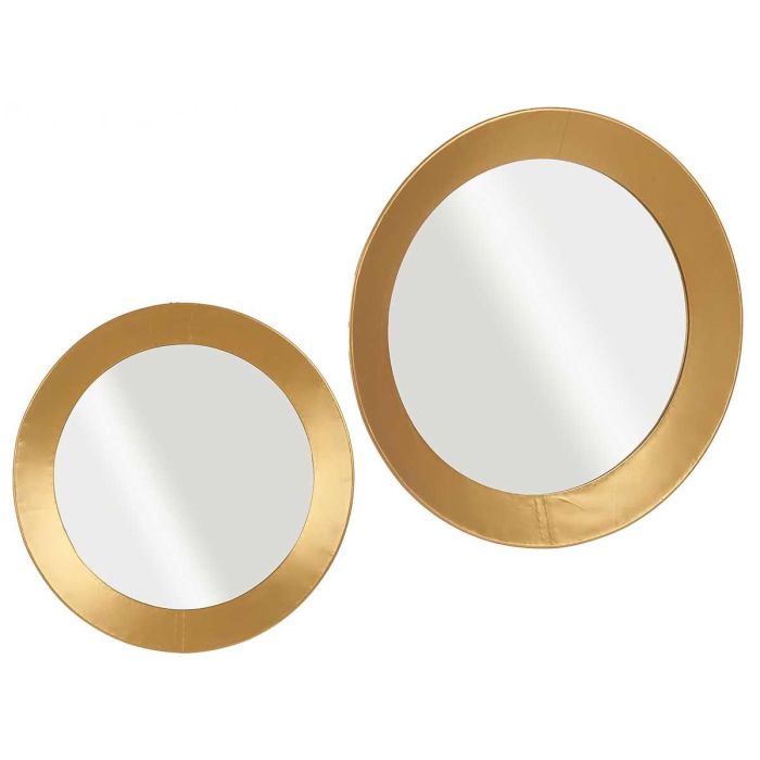 Espejo Redondo Dorado 80 cm - Giftdecor, Cristal y Metal
