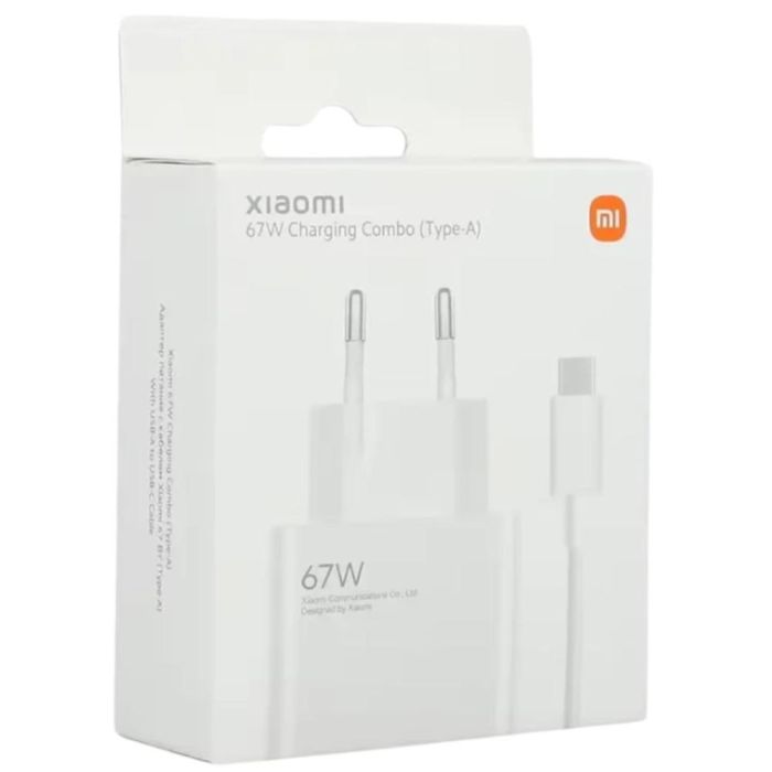 Cargador de Pared Xiaomi 67W HyperCharge Combo (Type-A)/ 1xUSB + Cable USB Tipo-C/ 67W 1 Cargador de Pared Xiaomi 67W HyperCharge Combo (Type-A)/ 1xUSB + Cable USB Tipo-C/ 67W 1