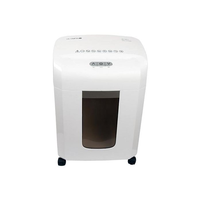 Olympia Aktenvernichter MC 408.2 - Trituradora de Papel de Microcorte, 8 Hojas, 16 L, 65 dB, Blanco