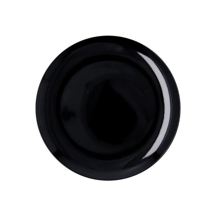 Quid Plato Llano Melamina Select Basic Negro Brillo Extra Fuerte 100% Melamina 25 cm (24 Unidades)