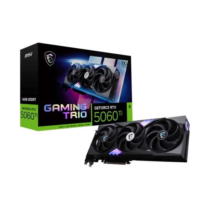 MSI GeForce RTX 5060 TI GAMING TRIO OC 16GB GDDR7 Triple Fan