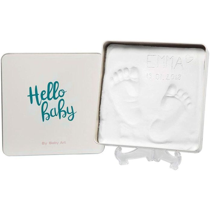 Baby Art Magic Box Kit Huellas y Manos de Bebé Cuadrado en Caja Metálica - Pasta Dermatológicamente Testada Sin Horno Regalo Nacimiento Bautismo 12 Baby Art Magic Box Kit Huellas y Manos de Bebé Cuadrado en Caja Metálica - Pasta Dermatológicamente Testada Sin Horno Regalo Nacimiento Bautismo 12