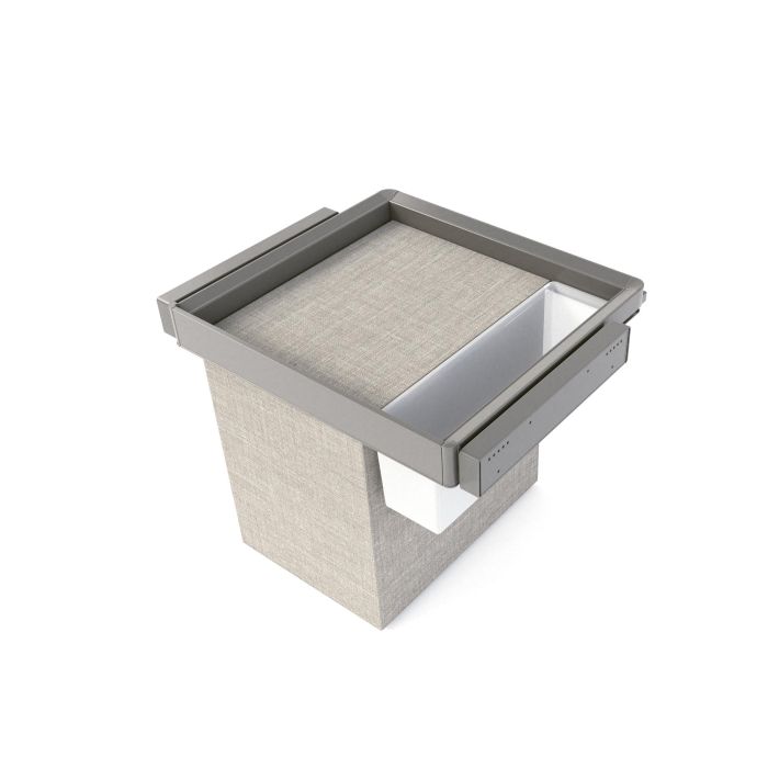 Emuca Kit de bandeja auxiliar, cesto y bastidor regulable Quartz para armarios, guías de cierre suave y extracción total, Módulo 60cm, Acabado Titanio 0 Emuca Kit de bandeja auxiliar, cesto y bastidor regulable Quartz para armarios, guías de cierre suave y extracción total, Módulo 60cm, Acabado Titanio 0