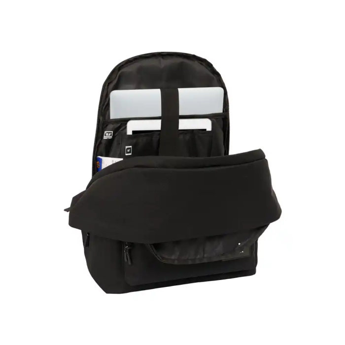 Safta Mochila Doble Portátil 15,6" USB F.C. Barcelona Chica Negro 31x44x18 cm 4