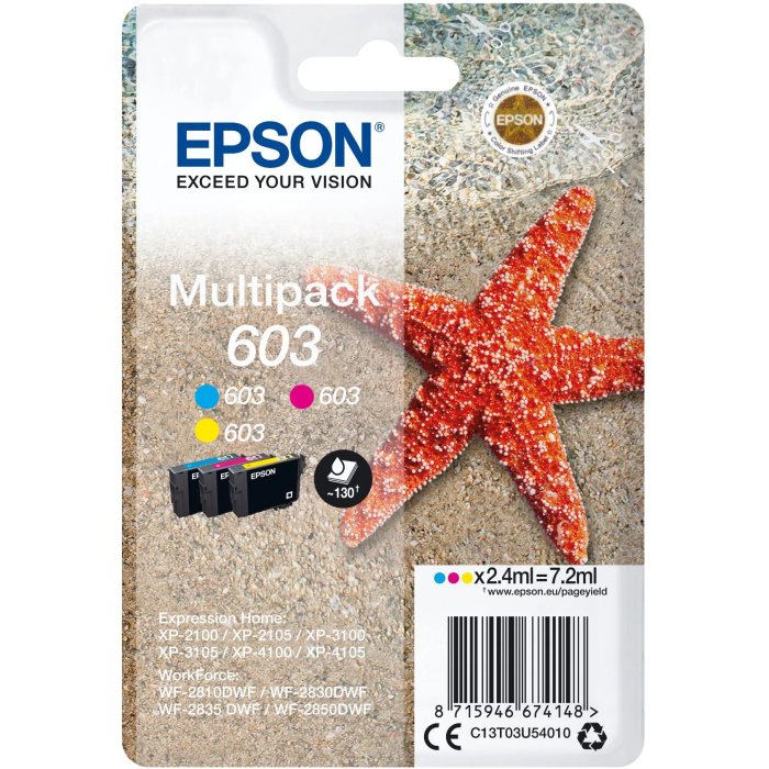 EPSON tinta MultiPack Std Estrella de mar 3 tintas 603 No Tag Multi 0 EPSON tinta MultiPack Std Estrella de mar 3 tintas 603 No Tag Multi 0