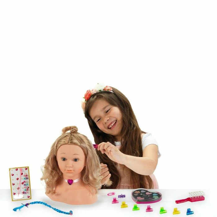 PRINCESS CORALIE Cabeza de Peinado y Maquillaje 33cm - Cabello Lavable, Maquillaje Real, Joyas, Cepillo, Clip - Niñas +3 Años 2 PRINCESS CORALIE Cabeza de Peinado y Maquillaje 33cm - Cabello Lavable, Maquillaje Real, Joyas, Cepillo, Clip - Niñas +3 Años 2