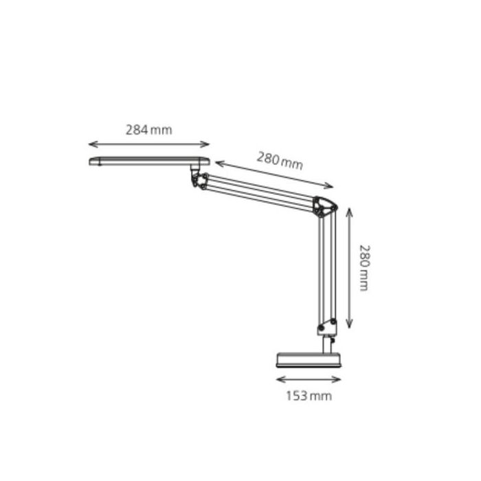 Archivo 2000 Lámpara LED Sobremesa LED4STARS con Cabezal Pivotable 150x565x280 mm Negro 5061B NE 3