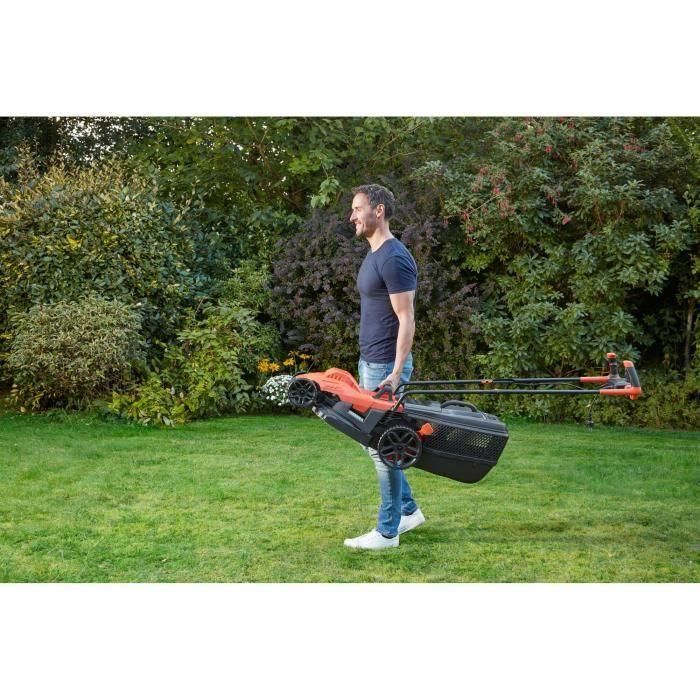 Black+Decker Cortacésped 1600W 38cm bemw471bh-qs, Sistema E-Drive, Bolsa 45L 3 Black+Decker Cortacésped 1600W 38cm bemw471bh-qs, Sistema E-Drive, Bolsa 45L 3