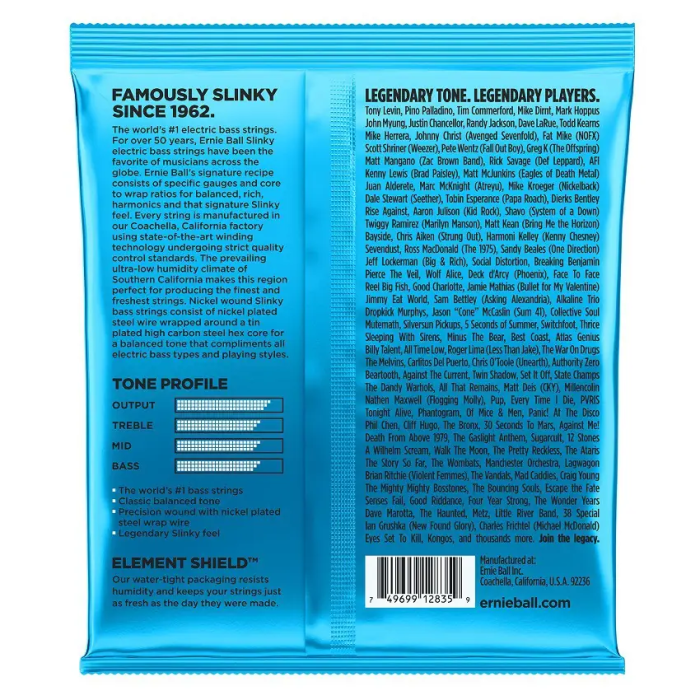 ERNIEBALL Slinky Extra 40-95 Juego de Cuerdas Bajo Eléctrico 1 ERNIEBALL Slinky Extra 40-95 Juego de Cuerdas Bajo Eléctrico 1
