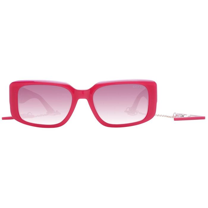 Guess Gafas GU7891 72T - Gafas de Sol Rectangulares para Mujer, Rosa Brillante con Cristales Burdeos Degradado 10