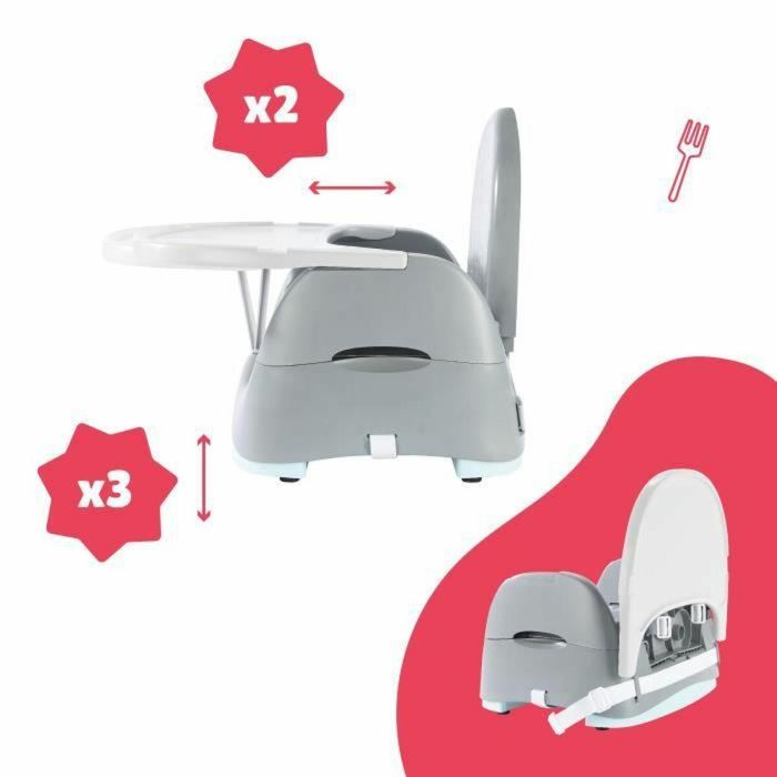 Trona Badabulle Sitzerhöhung 15 kg Blanco/Gris 3 Trona Badabulle Sitzerhöhung 15 kg Blanco/Gris 3