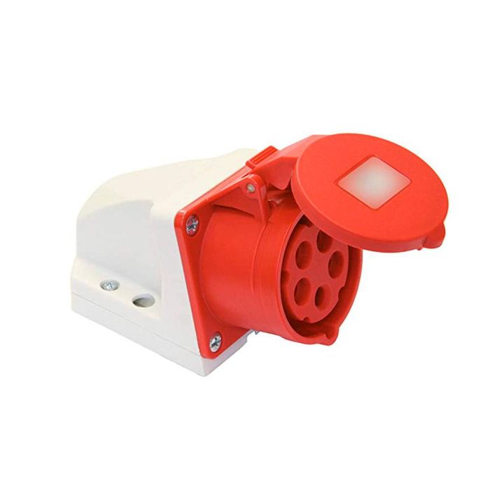 Base cetac superficie 3p+n+t roja 32a 400v~ ip44 Base cetac superficie 3p+n+t roja 32a 400v~ ip44