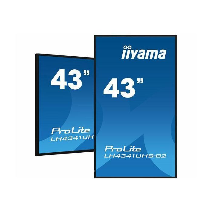 iiyama 43" 3840x2160, 4K UHD IPS panel, 1% Haze, Landscape and Portrait mode