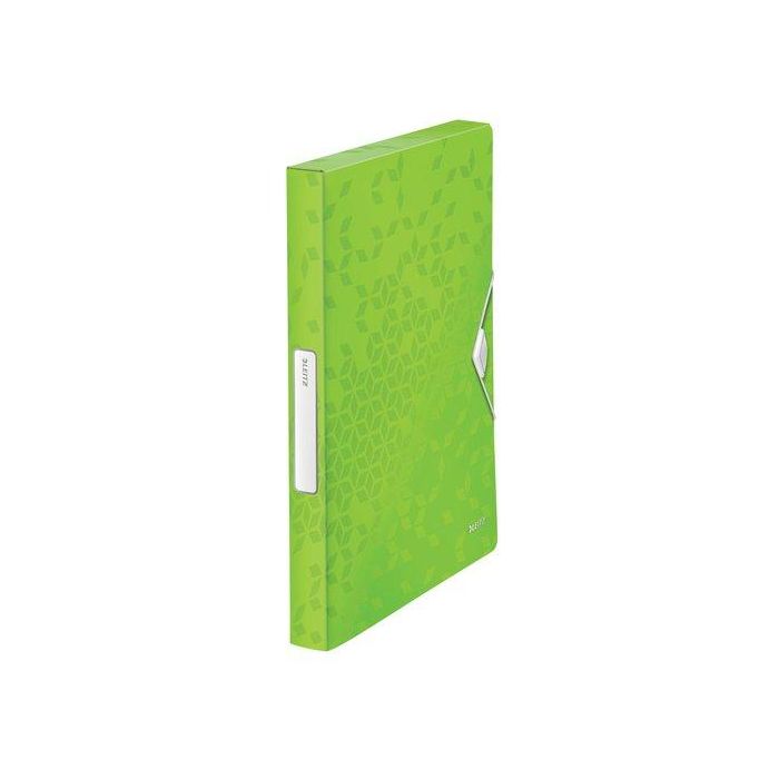 Carpeta De Proyectos Leitz Wow Pp A4 Gomas 3 Cm Verde Metalizado 5 unidades