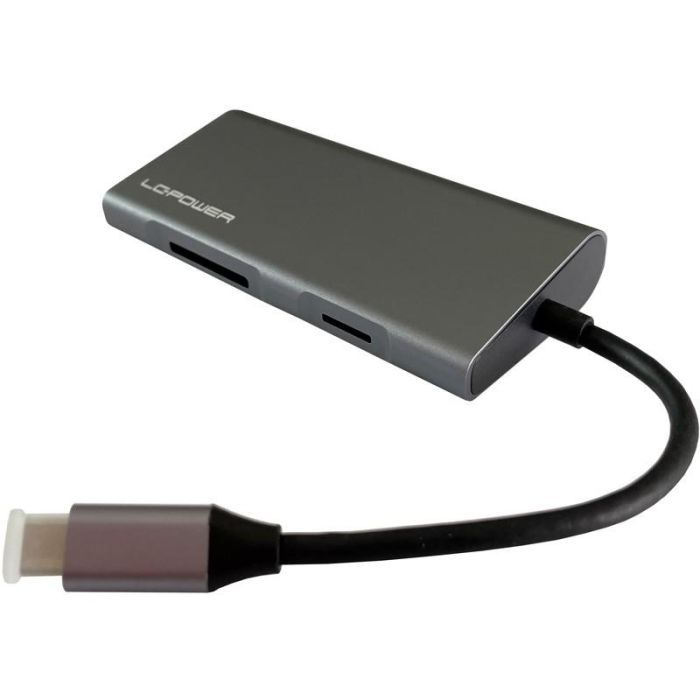 LC-Power LC-HUB-C-MULTI-5 USB-C auf 3xUSB-A/USB-C/HDMI/MicroSD/SD/LAN 1 LC-Power LC-HUB-C-MULTI-5 USB-C auf 3xUSB-A/USB-C/HDMI/MicroSD/SD/LAN 1