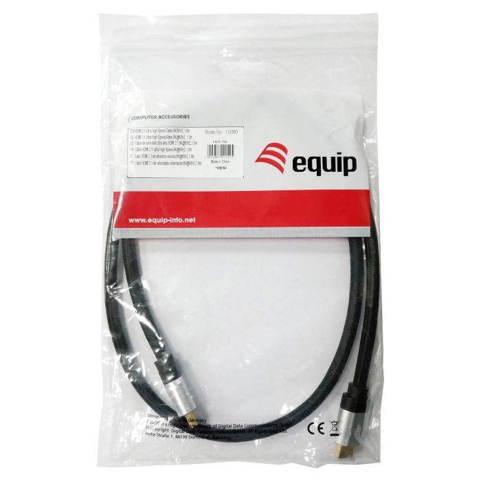 Equip Cable HDMI 8K EQ119383, Macho a Macho, 5 Metros, 48Gbps, Alta Velocidad, Chapado en Oro, 4K 120Hz, HDR, para TV, PC, Consolas 2